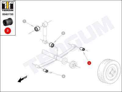 TULEJA RESORA TEDGUM 00461150 55046R8000 NISSAN