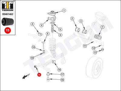 Silentblok wahacza TEDGUM 00461462 5456050A00