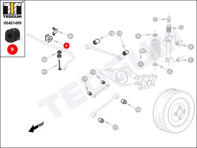 Poduszka stabilizatora TEDGUM 00461499 562434F101