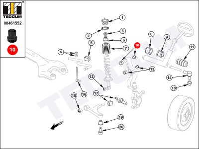 Silentblok wahacza TEDGUM 00461552 5454190J02
