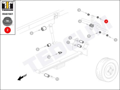 Silentblok łącznika TEDGUM 00461661 562449X200