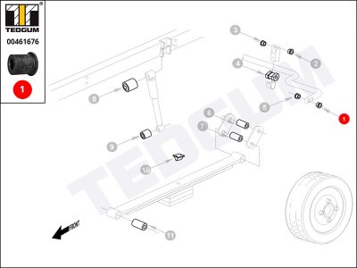 Poduszka stabiizatora TEDGUM 00461676 562449X200