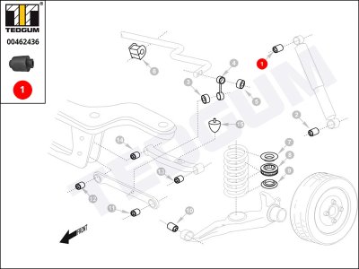 Silentblok amortyzatora TEDGUM 00462436 56210JD02A