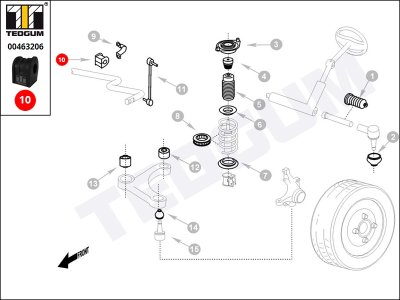 Poduszka stabilizatora TEDGUM 00463206 4408905