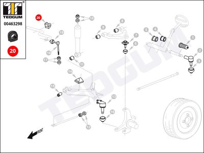 Poduszka stabilizatora TEDGUM 00463298 546131C704