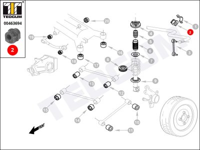 Poduszka stabilizatora TEDGUM 00463694 546138H518