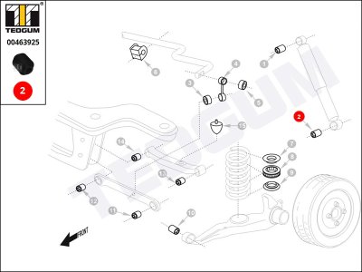 Tuleja amortyzatora TEDGUM 00463925 56210JD00AUB
