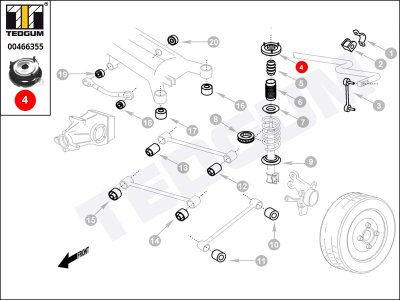 Poduszka amortyzatora TEDGUM 00466355 552648H500