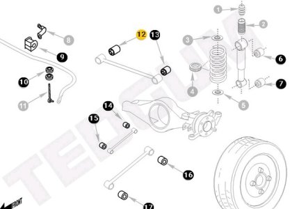 TULEJA DRĄZKA TYLNEGO TEDGUM 00467427 5513588G00 NISSAN