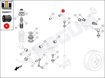 Silentblok wahacza TEDGUM 00468211 545422S610