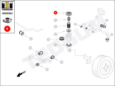 Poduszka amortyzatora TEDGUM 00500562 4707592