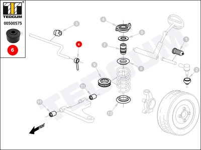 Poduszka stabilizatora TEDGUM 00500575 0350153