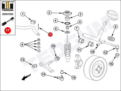 Łącznik stabilizatora TEDGUM 00501050 1603148