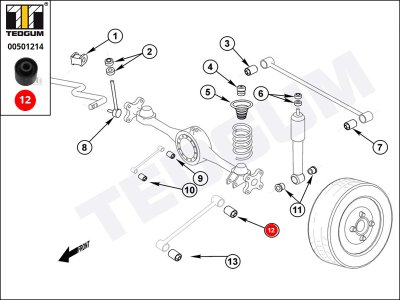 Silentblok drążka TEDGUM 00501214 97366502