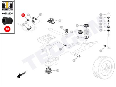 Poduszka stabilizatora TEDGUM 00502226 0444336