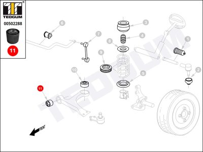 Silentblok wahacza TEDGUM 00502288 0352458