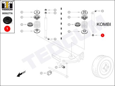 Tuleja amortyzatora TEDGUM 00502776 0436957