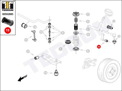TULEJA WSPORNIKA UKŁADU KIEROWNICZEGO OPEL