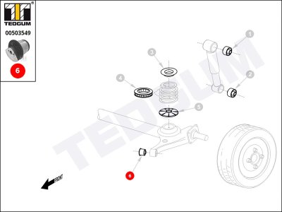 Silentblok tylnej belki TEDGUM 00503549 0402952