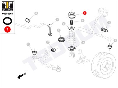 Poduszka amortyzatora TEDGUM 00504665 344505