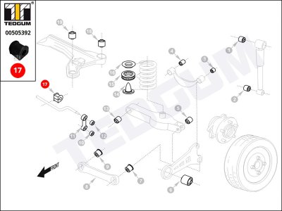 Poduszka stabilizatora TEDGUM 00505392 0444161