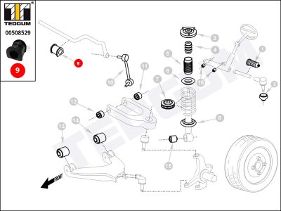 Poduszka stabilizatora TEDGUM 00508529 0350663