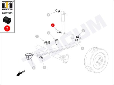 Tuleja amortyzatora TEDGUM 00517613 