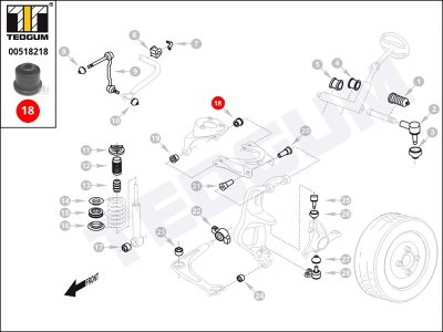 Tuleja amortyzatora TEDGUM 00518218 3523AV