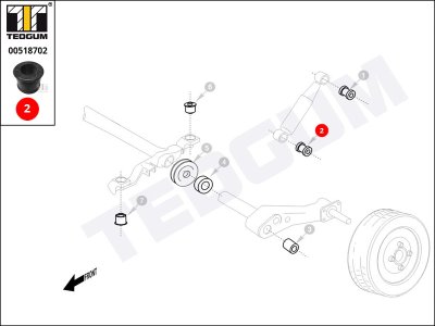 Tuleja amortyzatora TEDGUM 00518702 5206AJ