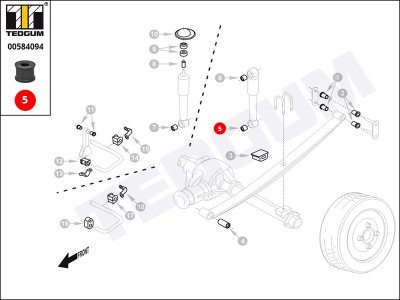 Tuleja amortyzatora TEDGUM 00584094 