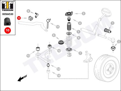 Poduszka stabilizatora TEDGUM 00584530 
