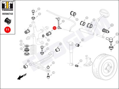 Silentblok wahacza TEDGUM 00586743 7700302116