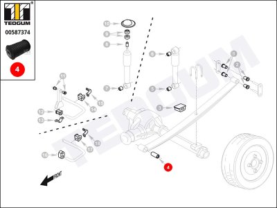 Silentblok resora TEDGUM 00587374 7700302152