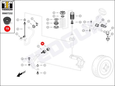 Silentblok wahacza TEDGUM 00607232 RBX101771