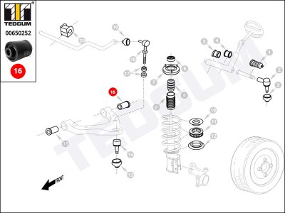 Silentblok wahacza TEDGUM 00650252 0931912044
