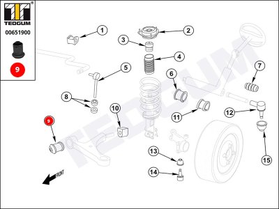 Silentblok wahacza TEDGUM 00651900 4620160B00BS