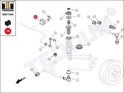Poduszka stabilizatora TEDGUM 00671494 4881542050