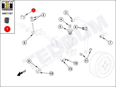 Poduszka stabilizatora TEDGUM 00671787 4881560010