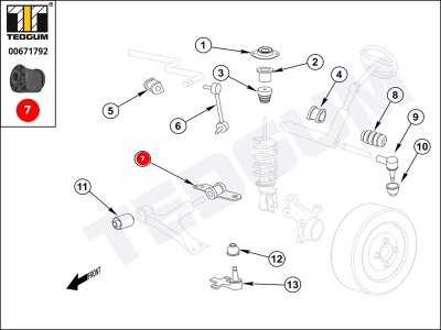Silentblok wahacza TEDGUM 00671792 4865520030