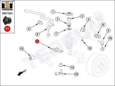 Silentblok wahacza TEDGUM 00671824 4807512031