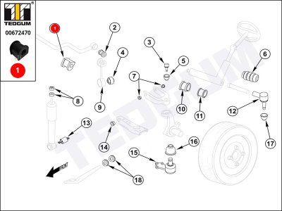 Poduszka stabilizatora TEDGUM 00672470 4881530050