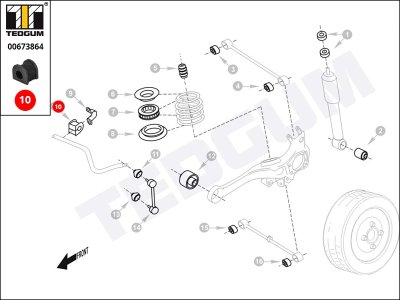 Poduszka stabilizatora TEDGUM 00673864 4881530040