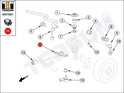 Silentblok wahacza TEDGUM 00675801 4865512120