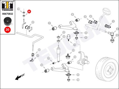 Poduszka stabilizatora TEDGUM 00675832 9094801061