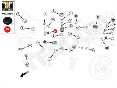 Silentblok wahacza TEDGUM 00720156 