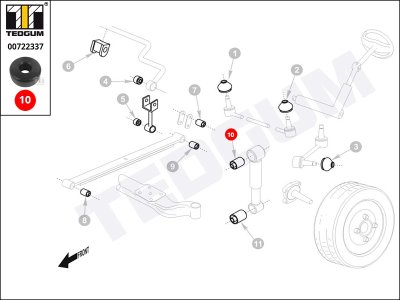 Poduszka stabilizatora TEDGUM 00722337 411513121