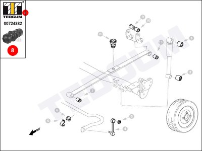 Odbojnik amortyzatora TEDGUM 00724382 