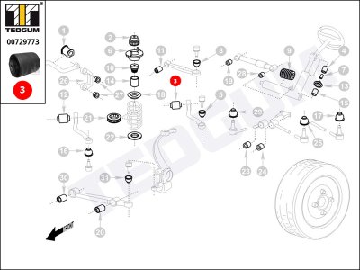 Silentblok wahacza TEDGUM 00729773 