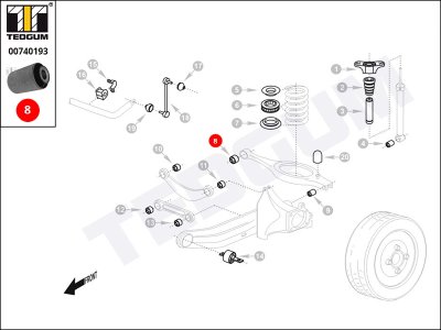 TULEJA DRĄŻKA TYLNEGO VOLVO