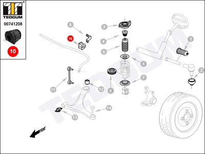 Poduszka stabilizatora TEDGUM 00741208 